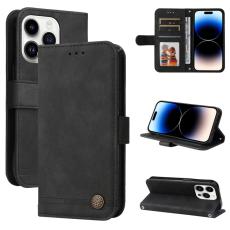  iPhone 15 Pro Fodral Skin Feel L&auml;der Svart - Teknikhallen.se