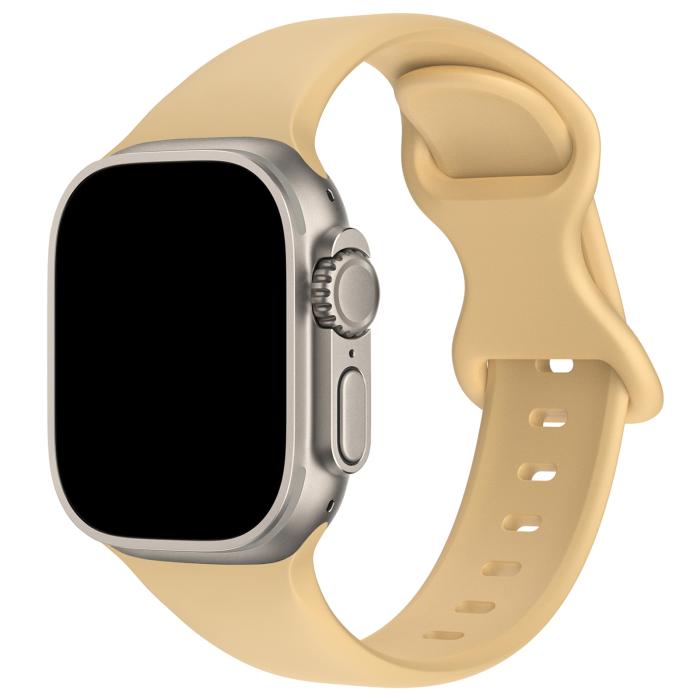 Bild 2, ColorPop Silikon Armband Butterfly Apple Watch 42/41/40/38 mm (M/L) Valnöt - Teknikhallen.se