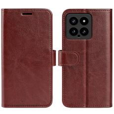  Xiaomi 14 Fodral Crazy Horse L&auml;der Brun - Teknikhallen.se