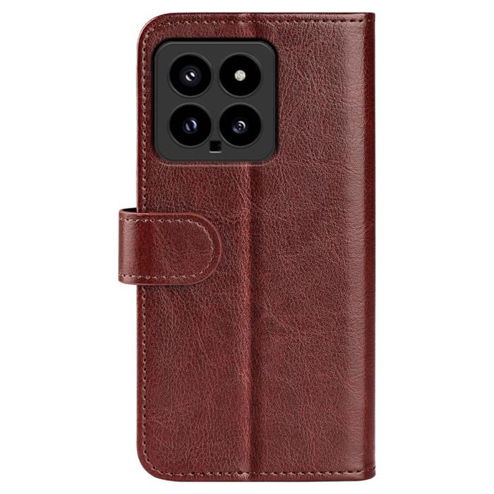 Bild 6,  Xiaomi 14 Fodral Crazy Horse Läder Brun - Teknikhallen.se