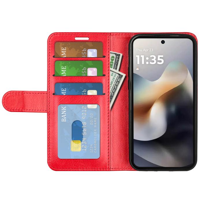 Bild 5,  Motorola Moto G56 5G Fodral Crazy Horse Läder Röd - Teknikhallen.se
