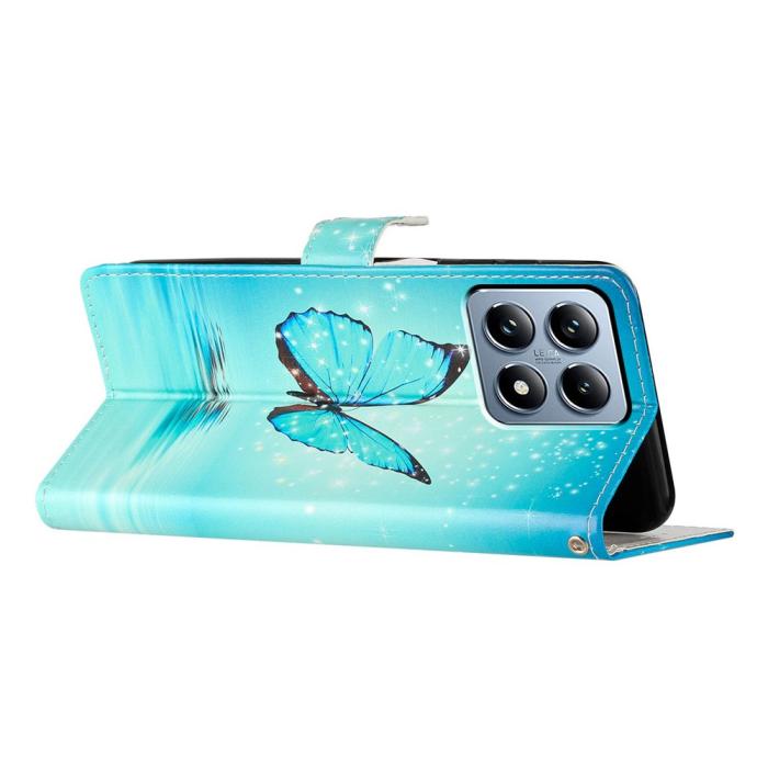 Bild 4,  Xiaomi 15T Pro Fodral Med Tryck Fjäril Blå - Teknikhallen.se