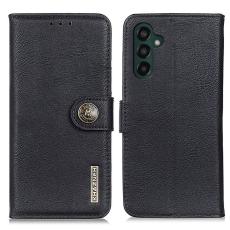 KHAZNEH KHAZNEH Galaxy A35 5G Fodral L&auml;der Svart - Teknikhallen.se