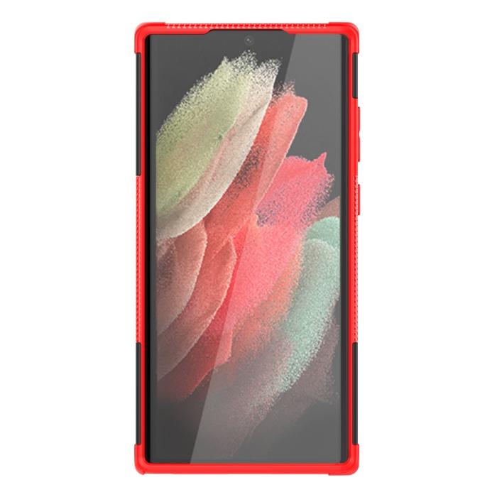 Bild 4,  Samsung Galaxy S22 Ultra Skal Ultimata Stöttåligt med Stöd Röd - Teknikhallen.se
