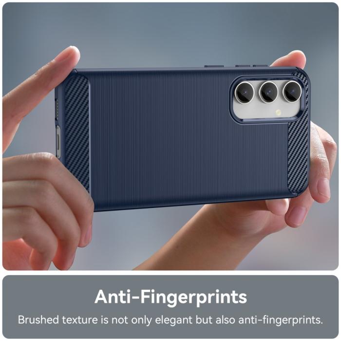 Bild 5,  Samsung Galaxy S23 FE Skal Borstad Stål Textur Blå - Teknikhallen.se
