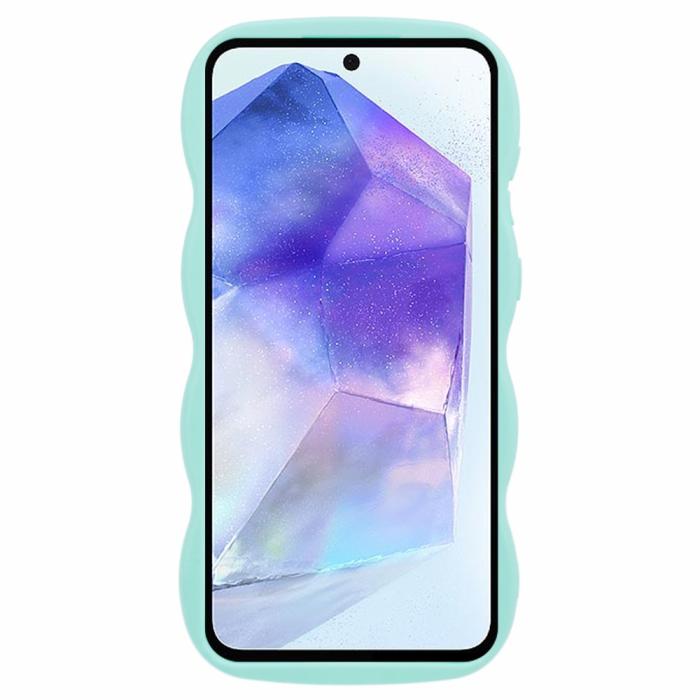 Bild 2,  Samsung Galaxy S25 Mobilskal Wavy Ljus Grön - Teknikhallen.se