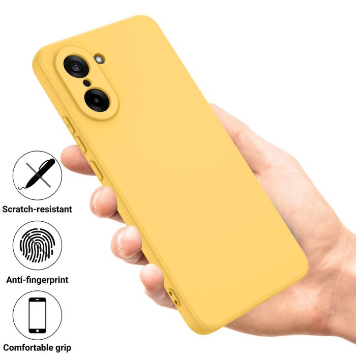 Bild 2,  OnePlus Nord CE5 Skal Liquid Silikon Gul - Teknikhallen.se