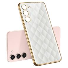 GKK GKK Galaxy S24 Plus Skal H&auml;rdat Glas Electroplate Vit Diamond - Teknikhallen.se