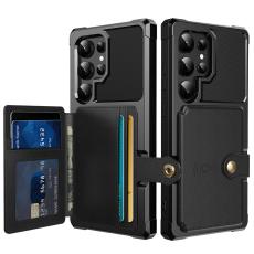  Galaxy S24 Ultra Skal Med Pl&aring;nboksfunktion Svart - Teknikhallen.se