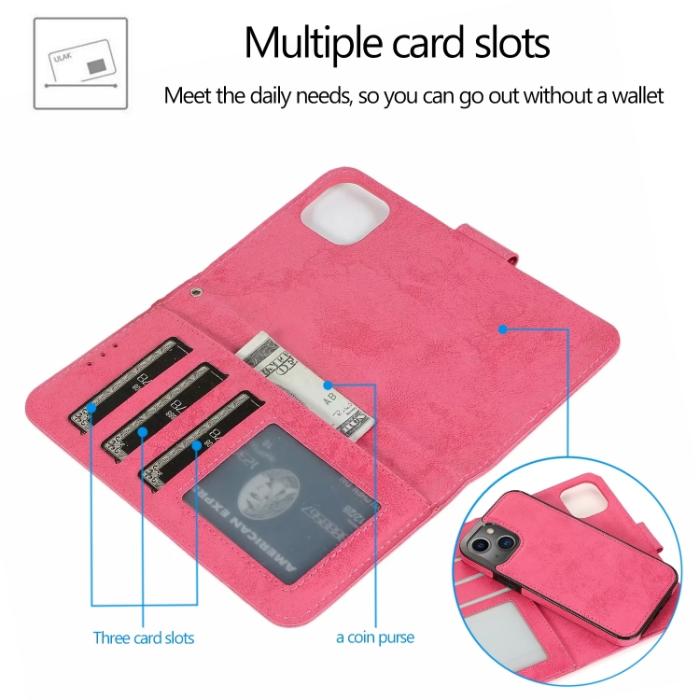 Bild 3,  iPhone 14 Pro 2in1 Fodral Magnet / Skal Rosa - Teknikhallen.se