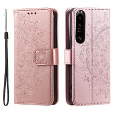  Sony Xperia 1 VI Mandala L&auml;der Fodral Ros&eacute;guld - Teknikhallen.se