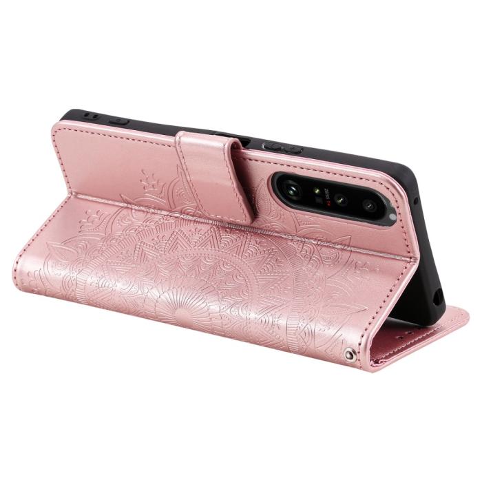 Bild 4,  Sony Xperia 1 VI Mandala Läder Fodral Roséguld - Teknikhallen.se
