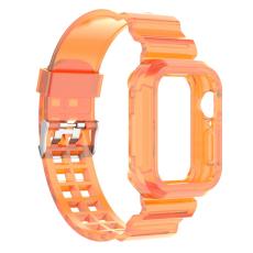  Apple Watch 38/40/41/42 mm Kristall Skal/Armband Orange - Teknikhallen.se