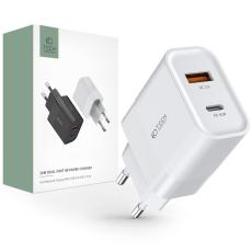 Tech-Protect Tech-Protect 30W PD QC USB-C / USB-A V&auml;ggladdare Vit - Teknikhallen.se
