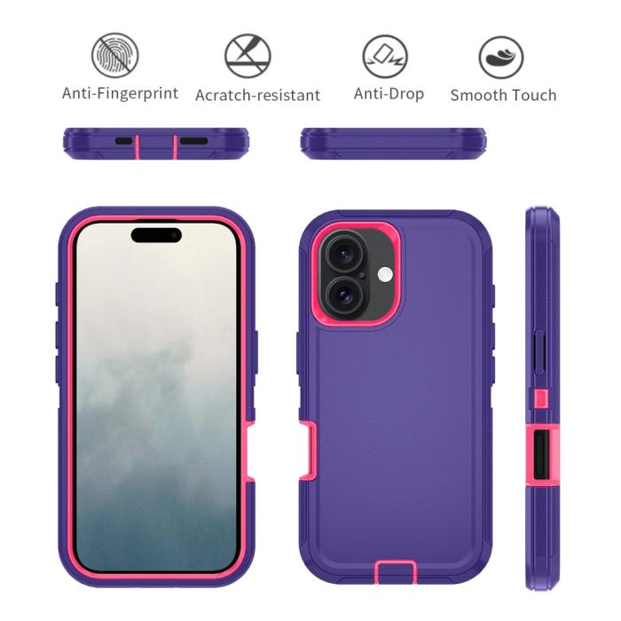Bild 3,  iPhone 16 Skal Extreme Shockproof Hybrid Lila - Teknikhallen.se
