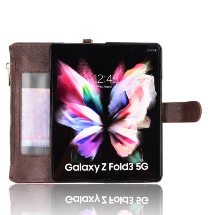 Bild 3,  Galaxy Z Fold 3 Fodral Multifunktionell Brun - Teknikhallen.se