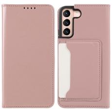  Samsung Galaxy S22 Plus Fodral Flip Med Kortfack Ros&eacute;guld - Teknikhallen.se