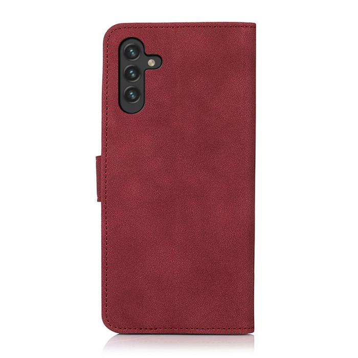 Bild 3, KHAZNEH KHAZNEH Samsung Galaxy A04s / A13 5G Fodral Retro Läder Vinröd - Teknikhallen.se