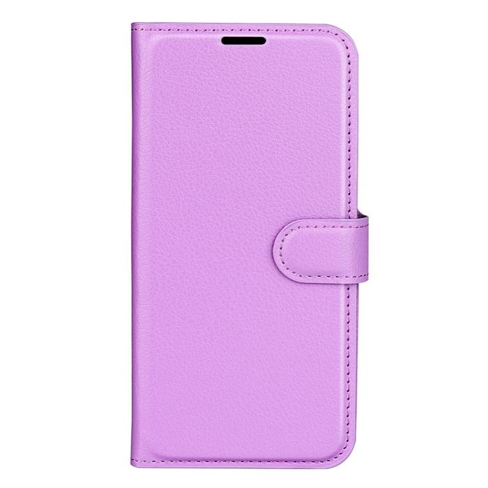 Bild 5,  Motorola Moto G32 Fodral Litchi Läder Lila - Teknikhallen.se