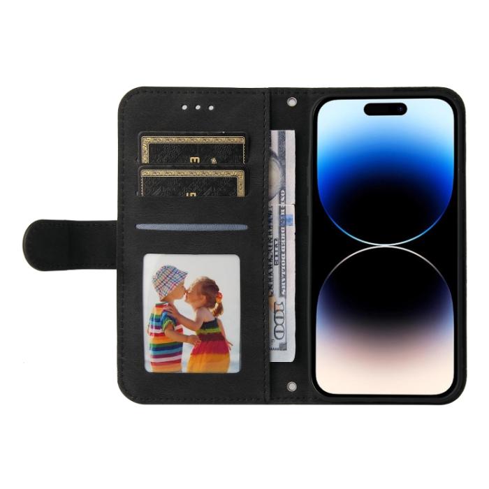 Bild 4,  iPhone 15 Pro Fodral Skin Feel Läder Svart - Teknikhallen.se