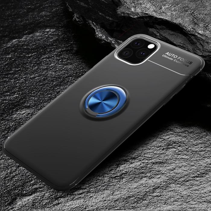 Bild 3,  iPhone 11 Pro Max - Ring Skal - Funkar med magnethållare - Svart/Blå - Teknikhallen.se