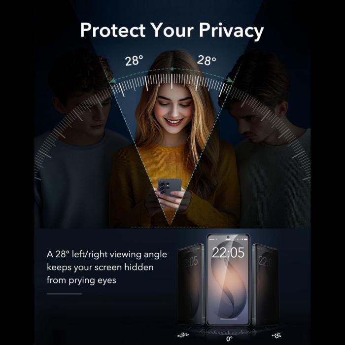 Bild 4, ESR ESR Galaxy S26 Ultra Skärmskydd UltraFit Armorite Pro Härdat Privacy - Teknikhallen.se