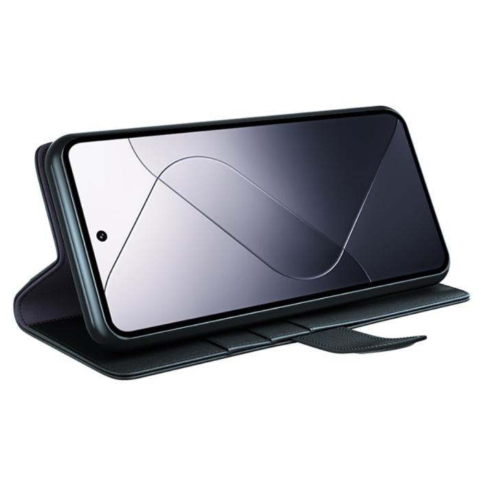 Bild 3,  Xiaomi 14 Fodral Premium Äkta Läder Svart - Teknikhallen.se
