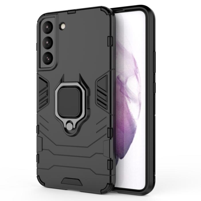 Bild 2,  Samsung Galaxy S22 Skal Hybrid Ring Armor Svart - Teknikhallen.se