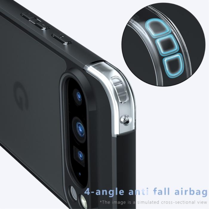 Bild 2,  Google Pixel 9 Pro XL Skal Shockproof Hybrid Transparent/Svart - Teknikhallen.se