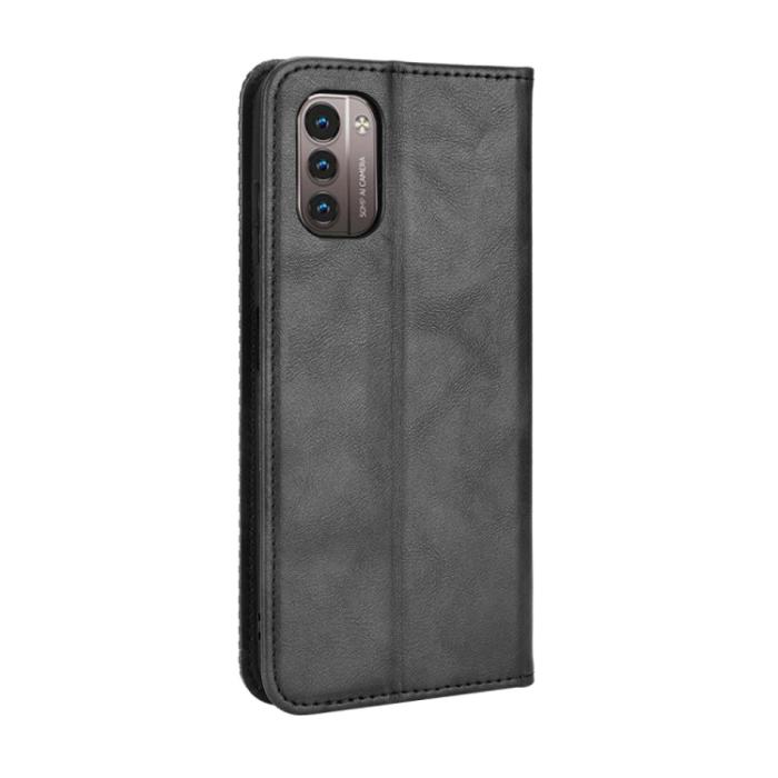 Bild 3,  Nokia G11 / G21 Fodral Flip Retro Svart - Teknikhallen.se
