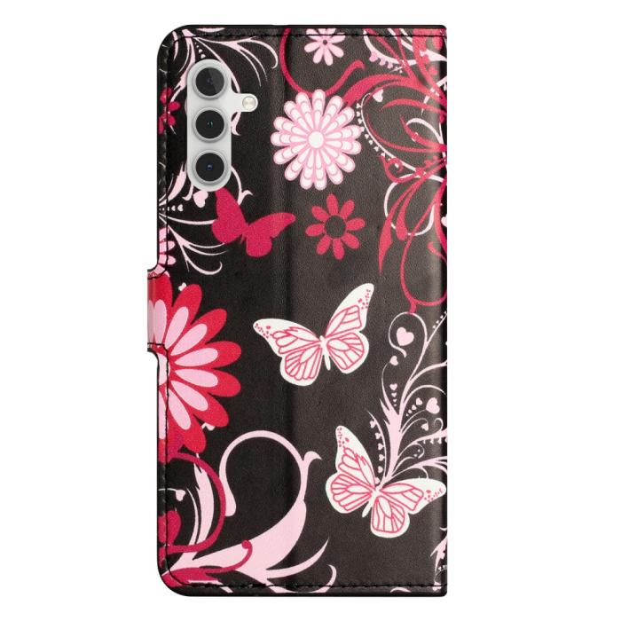 Bild 5,  Samsung Galaxy S24 Fodral Med Tryck Rosa Fjärilar - Teknikhallen.se
