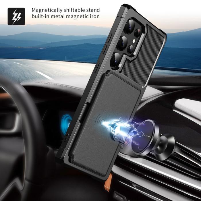 Bild 6,  Galaxy S24 Ultra Skal Med Plånboksfunktion Svart - Teknikhallen.se