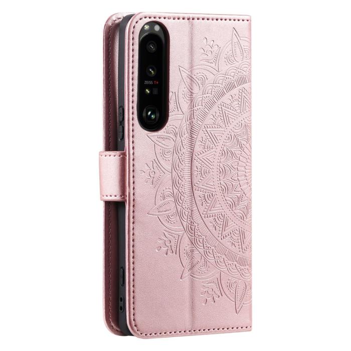 Bild 6,  Sony Xperia 1 VI Mandala Läder Fodral Roséguld - Teknikhallen.se