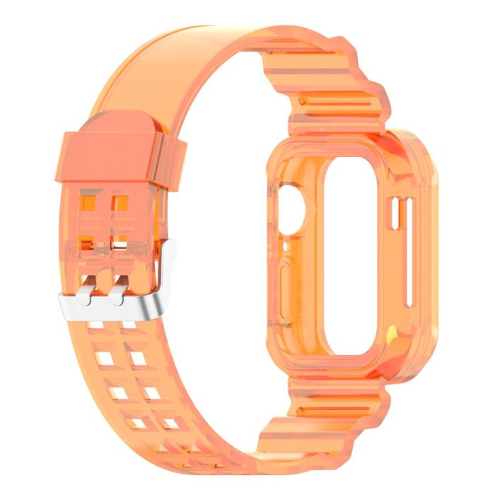 Bild 4,  Apple Watch 38/40/41/42 mm Kristall Skal/Armband Orange - Teknikhallen.se