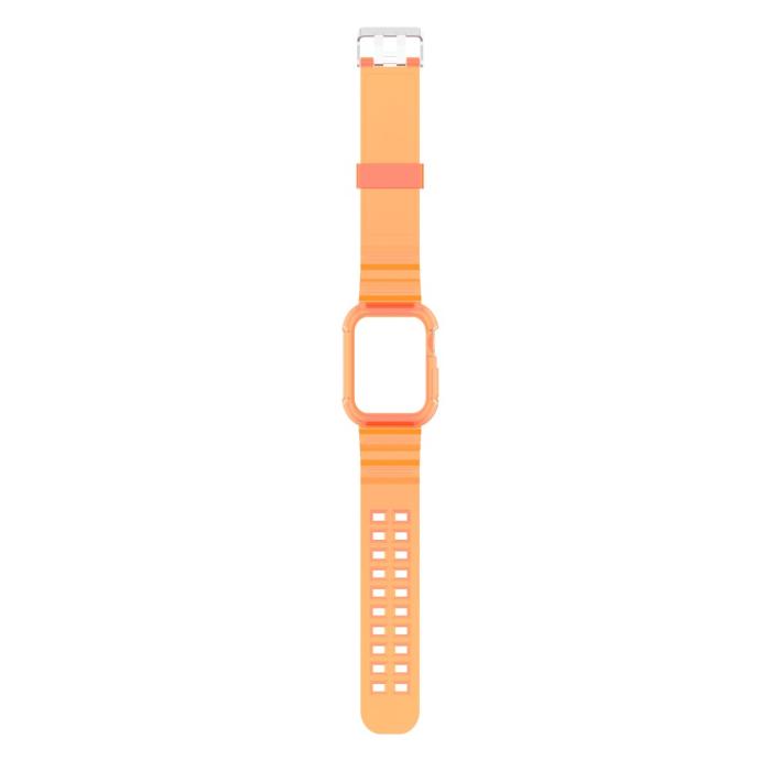 Bild 5,  Apple Watch 38/40/41/42 mm Kristall Skal/Armband Orange - Teknikhallen.se