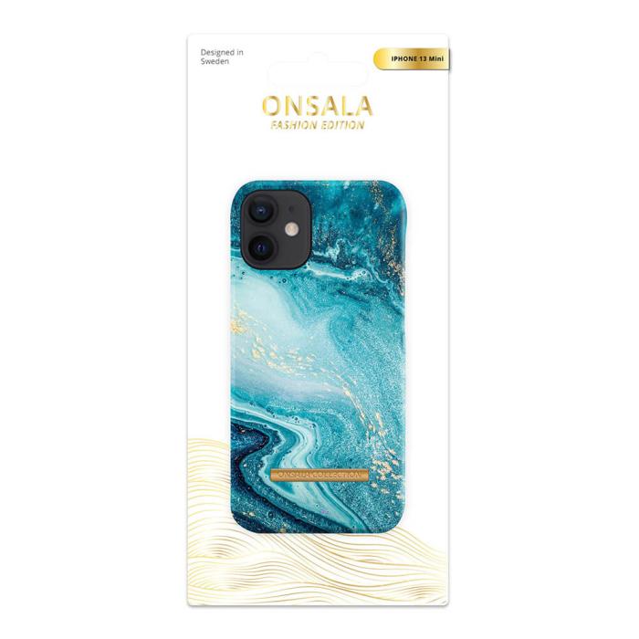 Bild 2, Onsala ONSALA iPhone 13 Mini Mobilskal Marmor Blue Sea - Teknikhallen.se