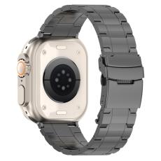  Apple Watch 42/44/45/46/49 mm Armband Steel Titanium Gr&aring; - Teknikhallen.se