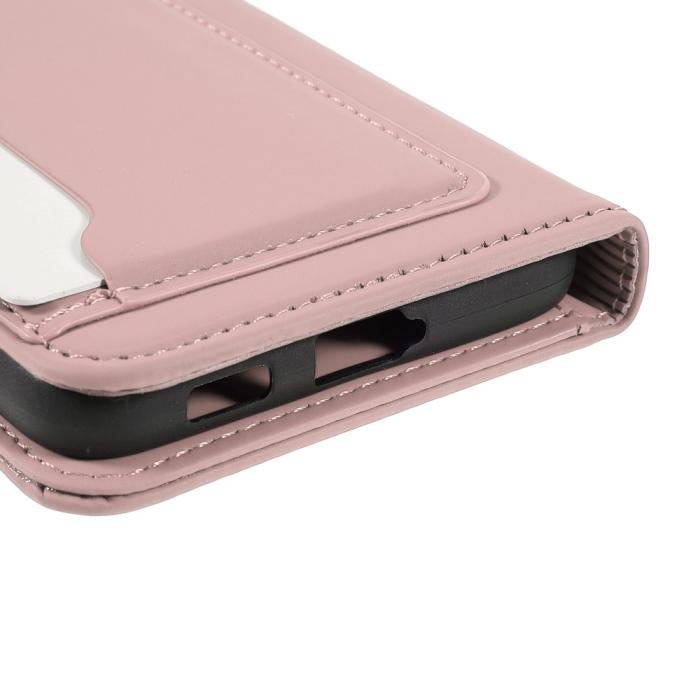 Bild 6,  Samsung Galaxy S22 Plus Fodral Flip Med Kortfack Roséguld - Teknikhallen.se