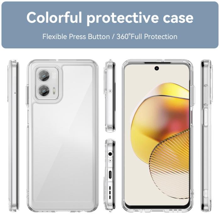 Bild 2,  Motorola Moto G73 5G Skal Robust Hybrid Transparent - Teknikhallen.se