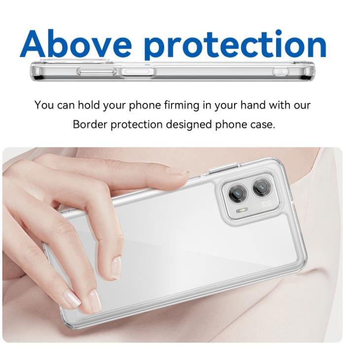 Bild 4,  Motorola Moto G73 5G Skal Robust Hybrid Transparent - Teknikhallen.se