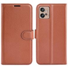  Motorola Moto G32 Fodral Litchi L&auml;der Brun - Teknikhallen.se