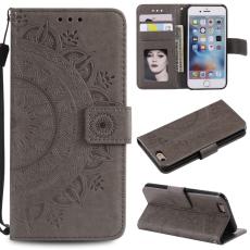  iPhone 6/6S - Mandala L&auml;der Fodral - Gr&aring; - Teknikhallen.se