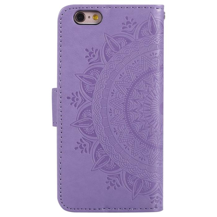 Bild 3,  iPhone 6/6S Plus - Mandala Läder Fodral - Lila - Teknikhallen.se