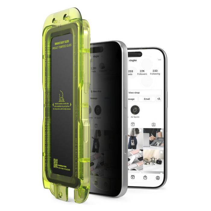 Bild 2, Ringke Ringke iPhone 17 Pro Max 2-PACK Easy Slide Skärmskydd Härdat Glas - Teknikhallen.se