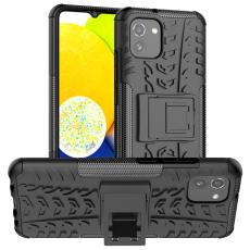  Samsung Galaxy A03 Skal St&ouml;tt&aring;ligt med St&ouml;d Svart - Teknikhallen.se