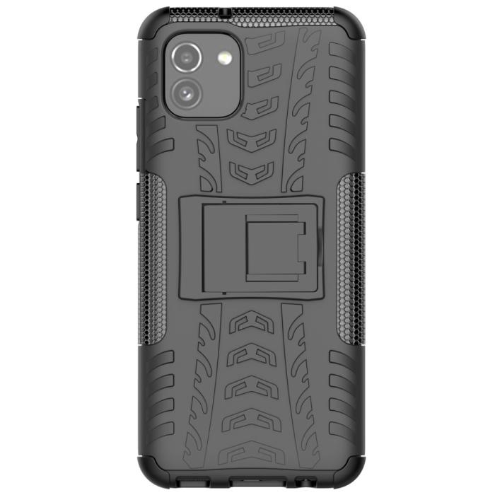 Bild 3,  Samsung Galaxy A03 Skal Stöttåligt med Stöd Svart - Teknikhallen.se