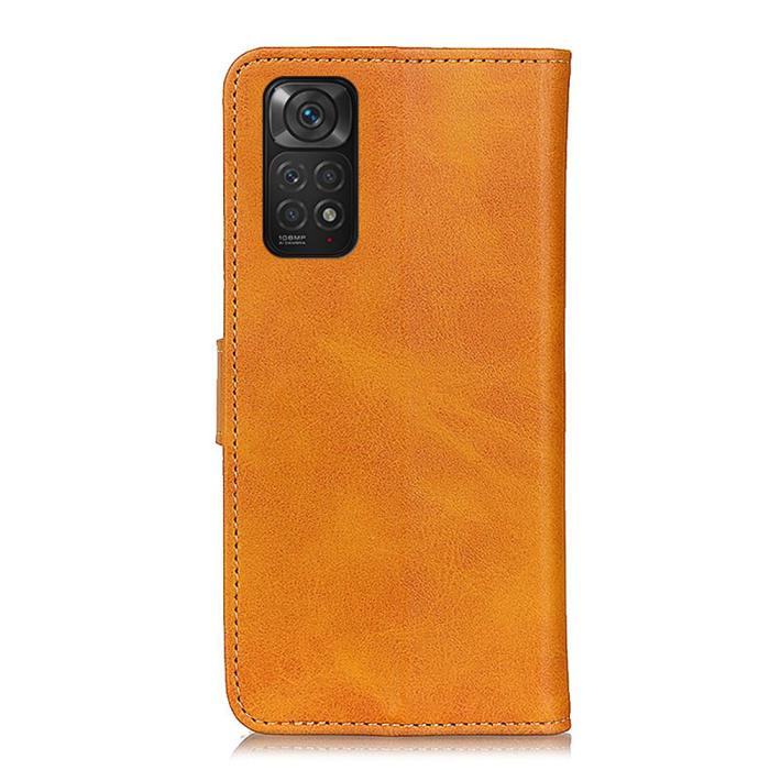 Bild 3,  Xiaomi Redmi Note 11 4G Fodral Solid Läder Brun - Teknikhallen.se