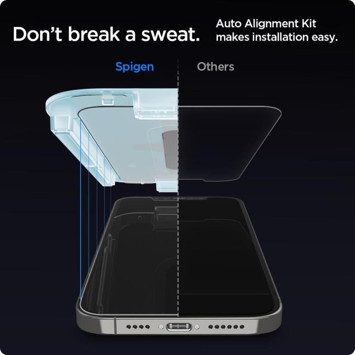 Bild 2, Spigen Spigen iPhone 12/12 Pro 2-PACK Skärmskydd GLAS.tR 
