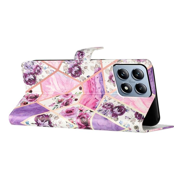 Bild 4,  Xiaomi 15T Pro Fodral Med Marmor Tryck Lila - Teknikhallen.se