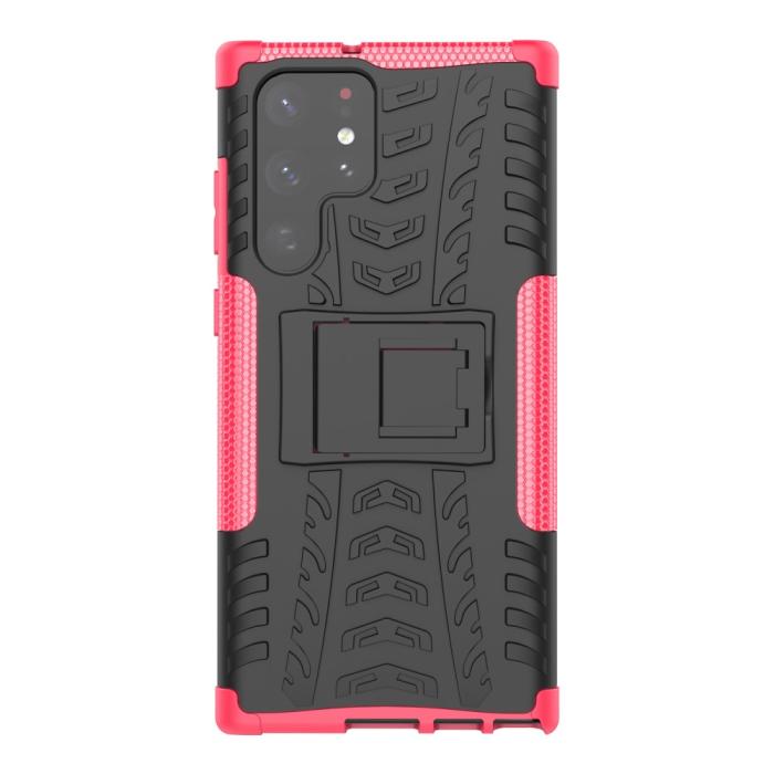 Bild 2,  Samsung Galaxy S22 Ultra Skal Ultimata Stöttåligt med Stöd Rosa - Teknikhallen.se